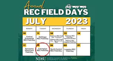 Tuesday, July 18 is NDSU's Field Day