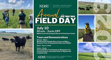 NDSU Central Grasslands Research Extension Center Field Day set for July 10