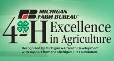 Michigan Farm Bureau 4-H Excellence in Agriculture Award Recipients Announced